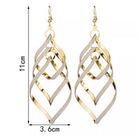Golden Spiral Earrings | Unique Statement Jewellery-State of Style