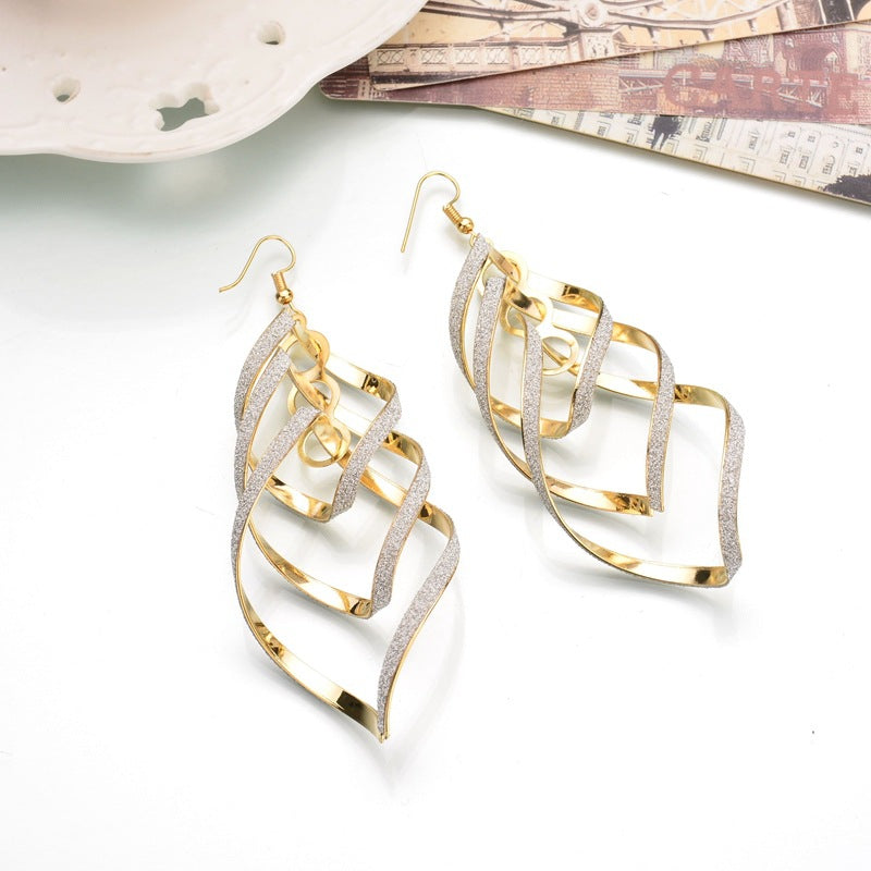 Golden Spiral Earrings | Unique Statement Jewellery-State of Style