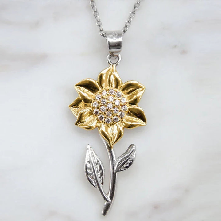 Golden Sunflower Necklace-State of Style