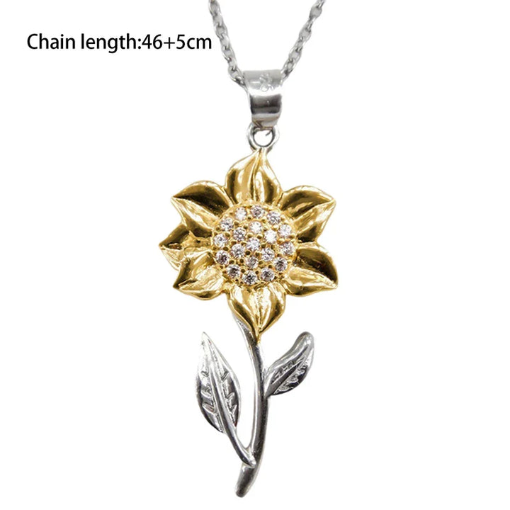 Golden Sunflower Necklace-State of Style