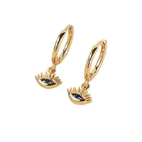 Golden/Silver Earrings with Evil Eye - Noa-Silver-State of Style