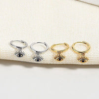 Golden/Silver Earrings with Evil Eye - Noa-Silver-State of Style
