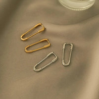 Gold/Silver Paperclip Earrings - Viola-Gold-State of Style