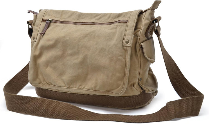 Heavy-Duty Canvas Messenger Shoulder Bag – Alaric