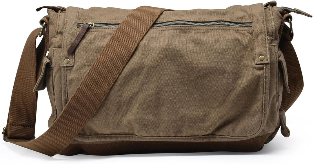 Heavy-Duty Canvas Messenger Shoulder Bag – Alaric