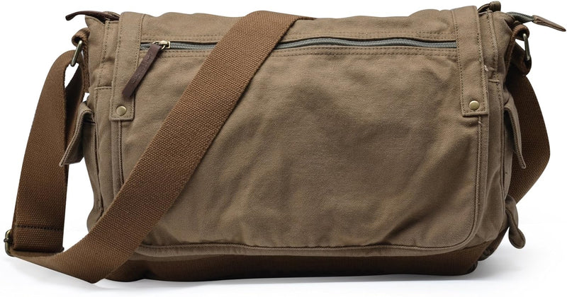 Heavy-Duty Canvas Messenger Shoulder Bag – Alaric