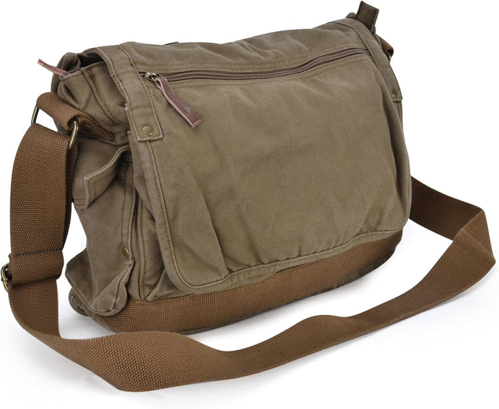 Heavy-Duty Canvas Messenger Shoulder Bag – Alaric