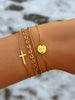 Gold and Silver Cross Bracelet | Women's Stylish Jewellery