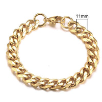 GRACE UNISEX CURB CHAIN BRACELET-.11CM Gold-18cm-State of Style