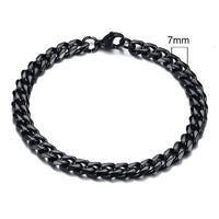 GRACE UNISEX CURB CHAIN BRACELET-.11CM Silver-18cm-State of Style
