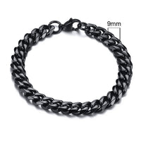 GRACE UNISEX CURB CHAIN BRACELET-.11CM Silver-18cm-State of Style