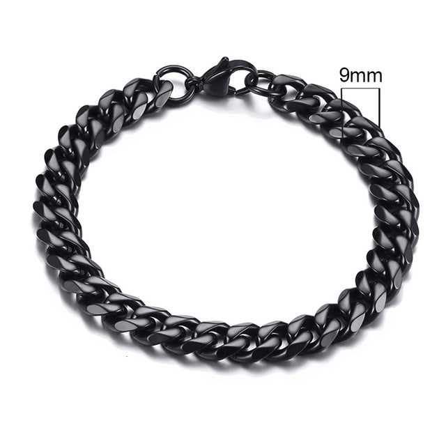 GRACE UNISEX CURB CHAIN BRACELET-.11CM Silver-18cm-State of Style