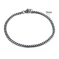 GRACE UNISEX CURB CHAIN BRACELET-.11CM Silver-18cm-State of Style