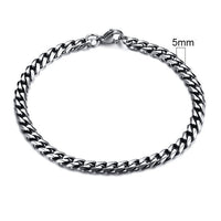 GRACE UNISEX CURB CHAIN BRACELET-.11CM Silver-18cm-State of Style