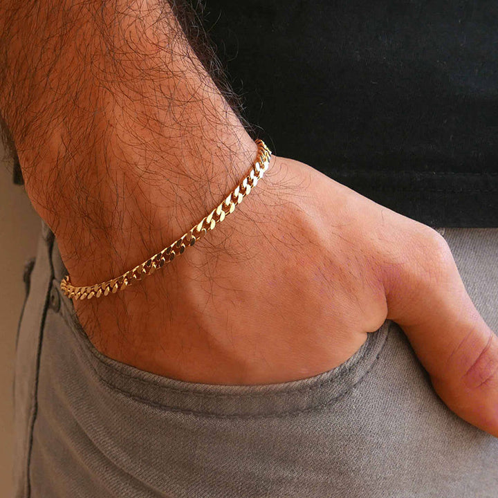 GRACE UNISEX CURB CHAIN BRACELET-.11CM Silver-18cm-State of Style
