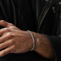 GRACE UNISEX CURB CHAIN BRACELET-.11CM Silver-18cm-State of Style