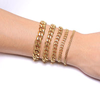 GRACE UNISEX CURB CHAIN BRACELET-.11CM Silver-18cm-State of Style