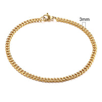 GRACE UNISEX CURB CHAIN BRACELET-.11CM Silver-18cm-State of Style