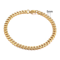 GRACE UNISEX CURB CHAIN BRACELET-.11CM Silver-18cm-State of Style