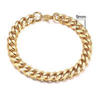GRACE UNISEX CURB CHAIN BRACELET-.11CM Silver-18cm-State of Style