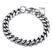 GRACE UNISEX CURB CHAIN BRACELET-.11CM Vintage Silver-18cm-State of Style