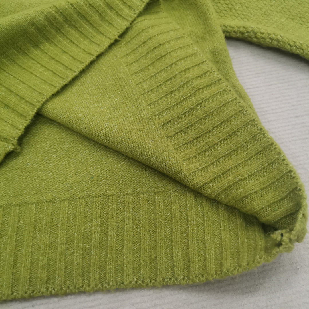 Grass Green Oversized Knitted Women's Turtleneck Sweater - Nora-S-State of Style