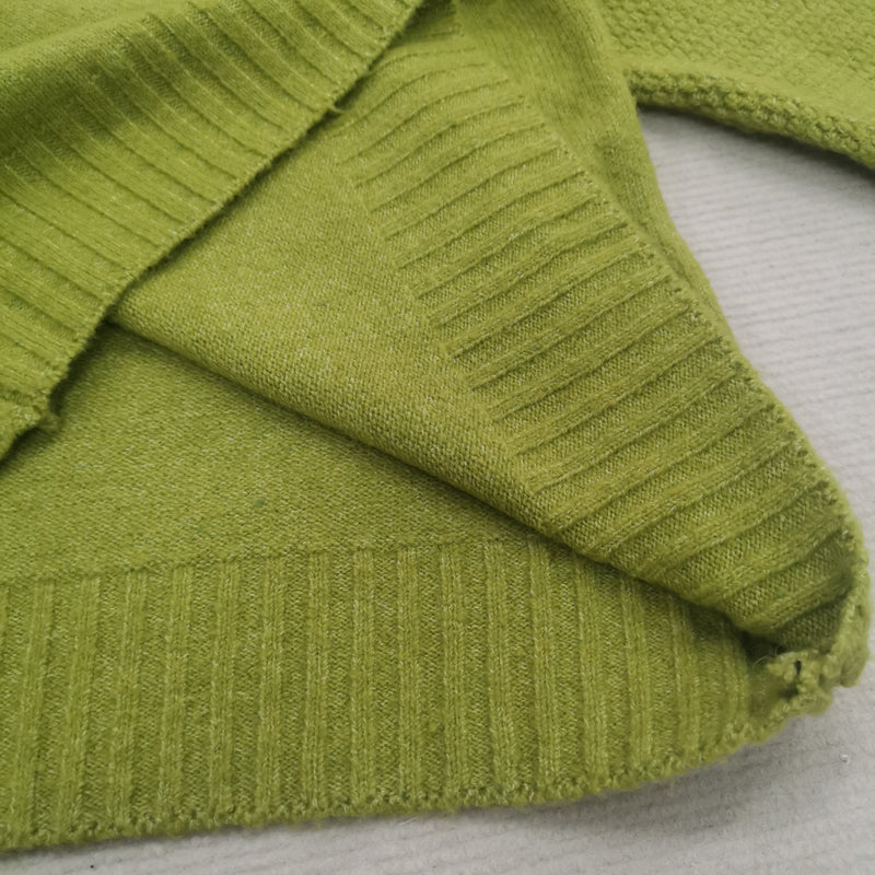 Grass Green Oversized Knitted Women's Turtleneck Sweater - Nora-S-State of Style
