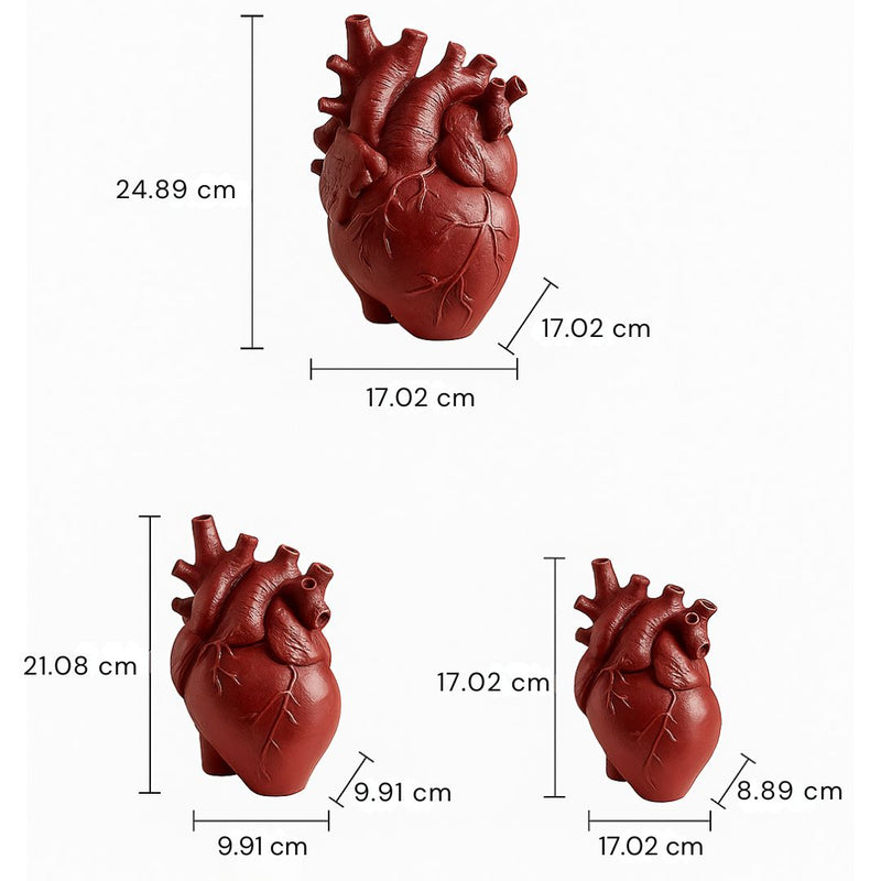 Greek Inspired Heart-Shaped Vase - Elena-Black-State of Style