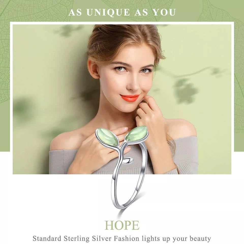 Green Opal Leaf Ring | Women's Jewellery-State of Style