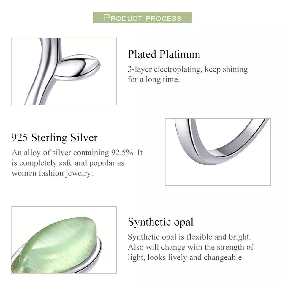 Green Opal Leaf Ring | Women's Jewellery-State of Style