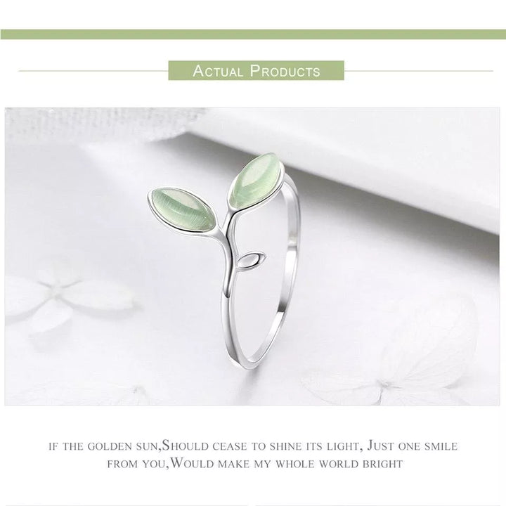 Green Opal Leaf Ring | Women's Jewellery-State of Style