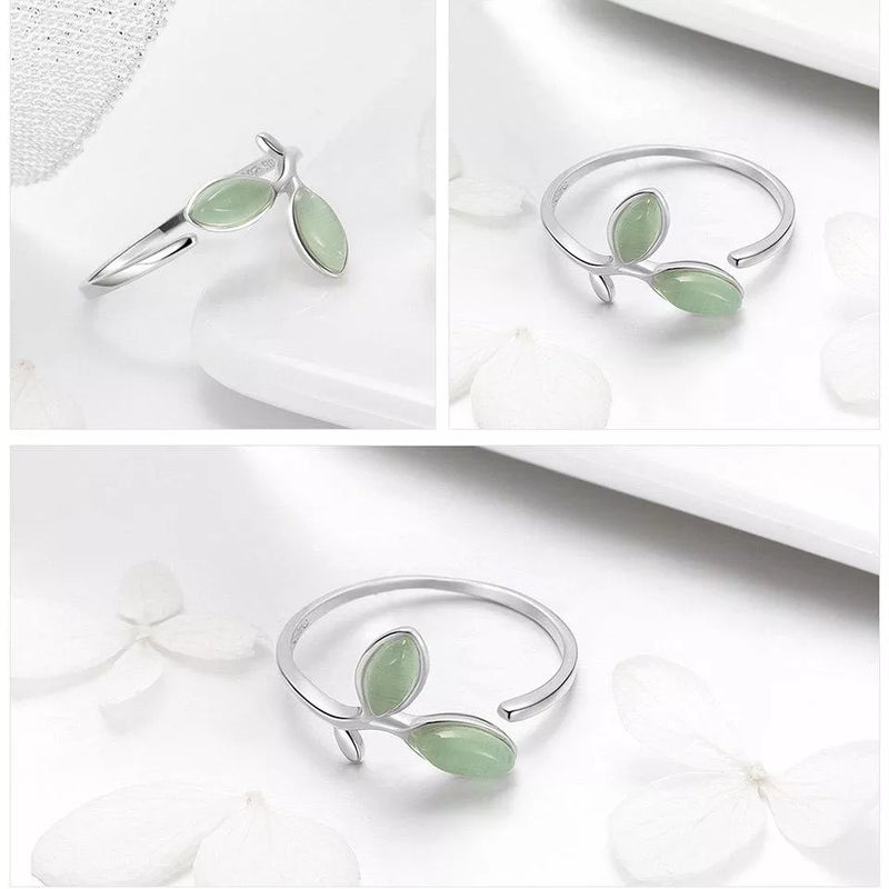 Green Opal Leaf Ring | Women's Jewellery-State of Style