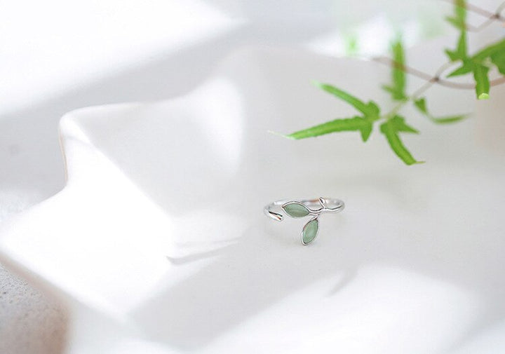 Green Opal Leaf Ring | Women's Jewellery-State of Style