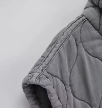 Grey Sleeveless Cotton Waistcoat – Thalia-XS-State of Style