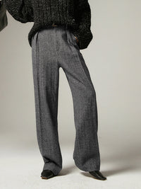 Grey Wide-Leg Pants for Women - Alessia-XS-State of Style