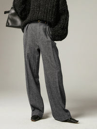 Grey Wide-Leg Pants for Women - Alessia-XS-State of Style