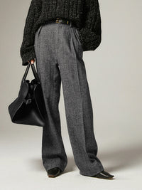 Grey Wide Trousers for Women - Alessia-XS-State of Style
