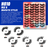 GROINNEYA 20 Pairs 3D Mink Eyelashes-H007 MIX 4 dramatic styles (20 pairs)-State of Style