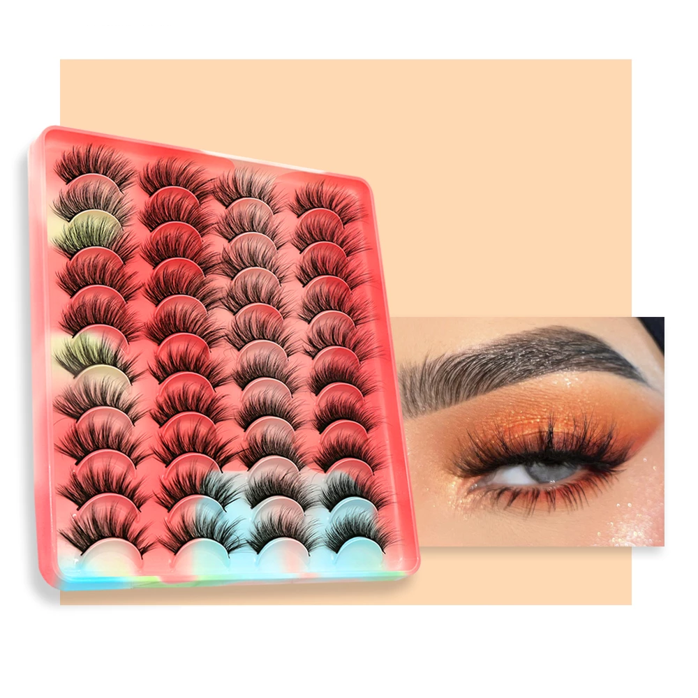 GROINNEYA 20 Pairs 3D Mink Eyelashes-H007 MIX 4 dramatic styles (20 pairs)-State of Style