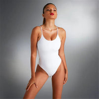 Hailey Halter Neck Bikini Corset with Open Back-White-XS-State of Style