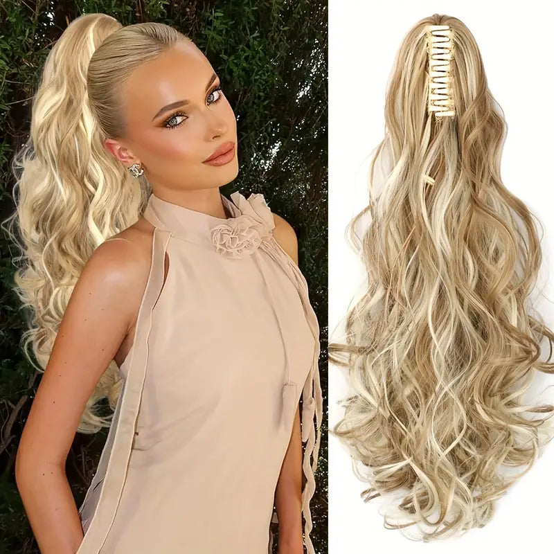 Hair extension Ponytail 55 cm – Veloura-Wavy-Blond-State of Style