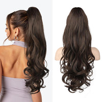 Hair extension Ponytail 55 cm – Veloura-Wavy-Brown-State of Style