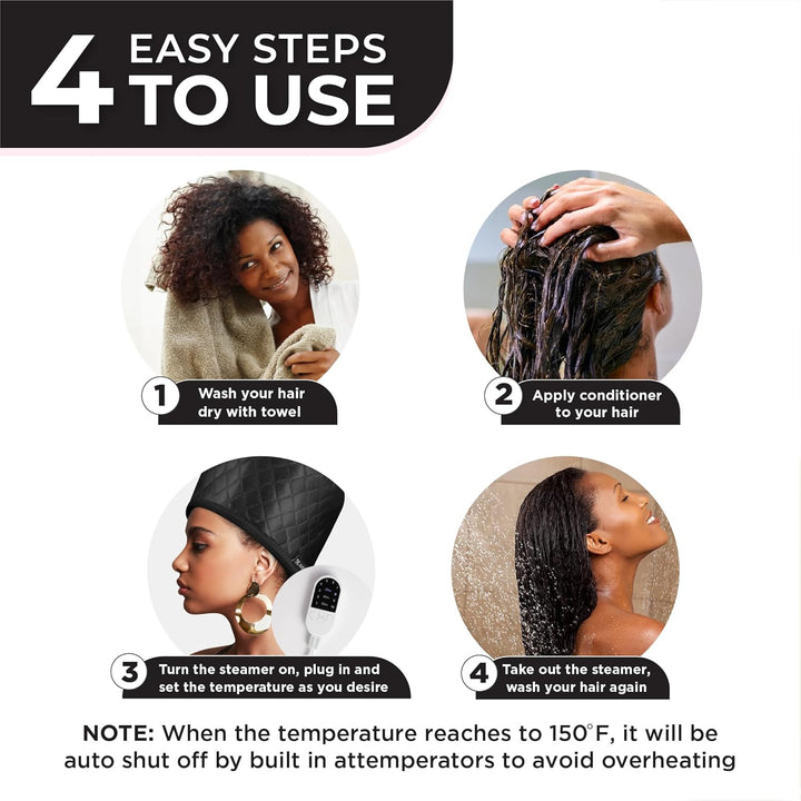 Hair Steamer for Deep Conditioning-Black-State of Style