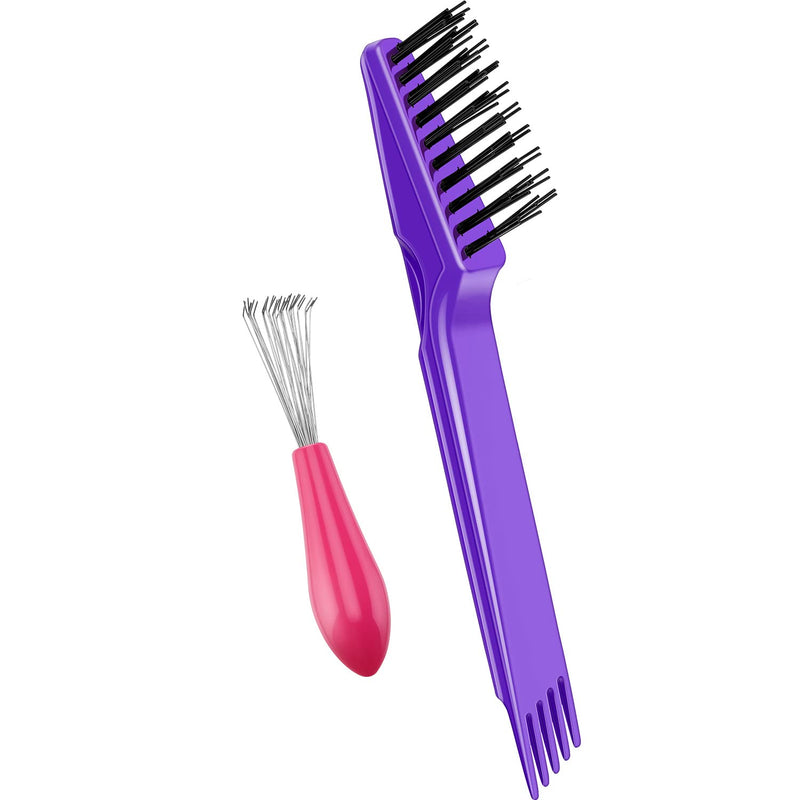 Hairbrush Cleaning Set – 2 Pieces-Purple-State of Style