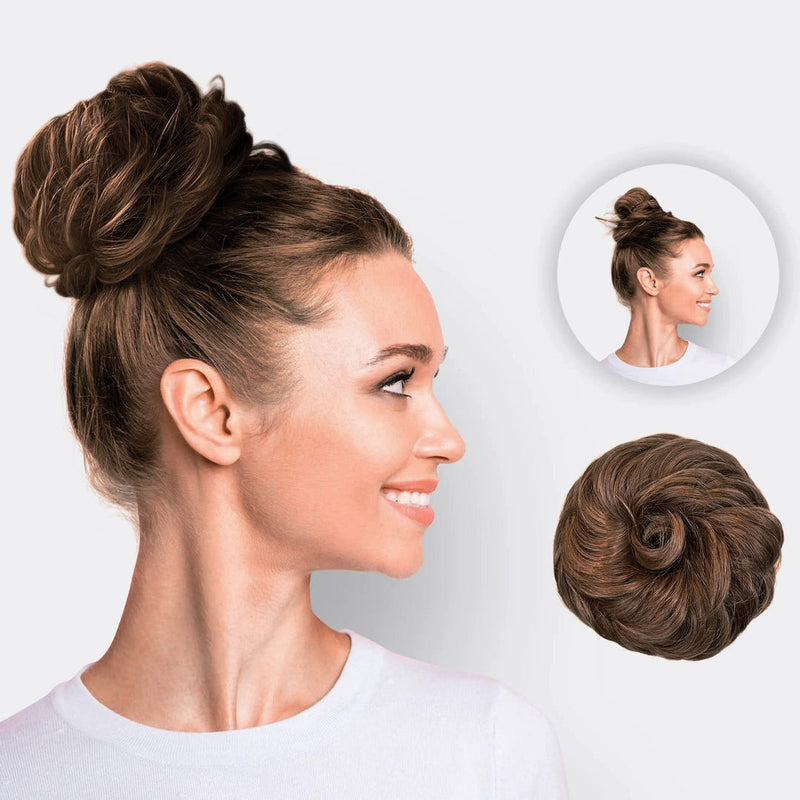 Hairextension Scrunchie – BunPop-Brown-State of Style