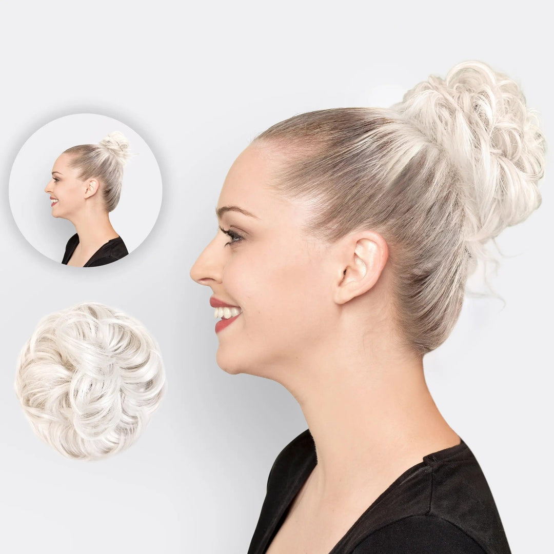 Hairextension Scrunchie – BunPop-Platinum-State of Style