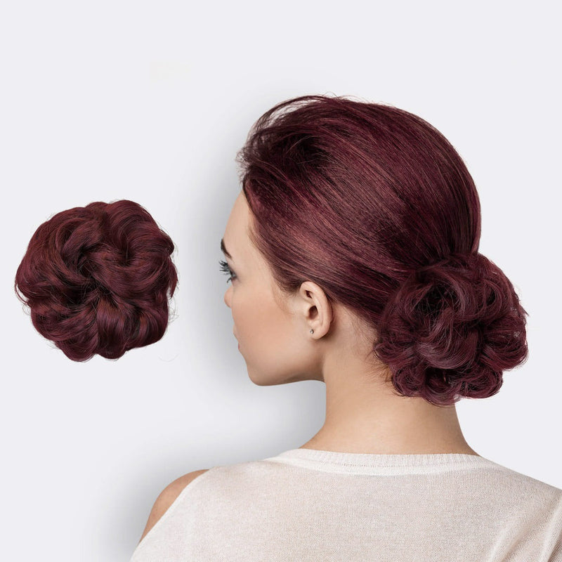 Hairextension Scrunchie – BunPop-Red-State of Style