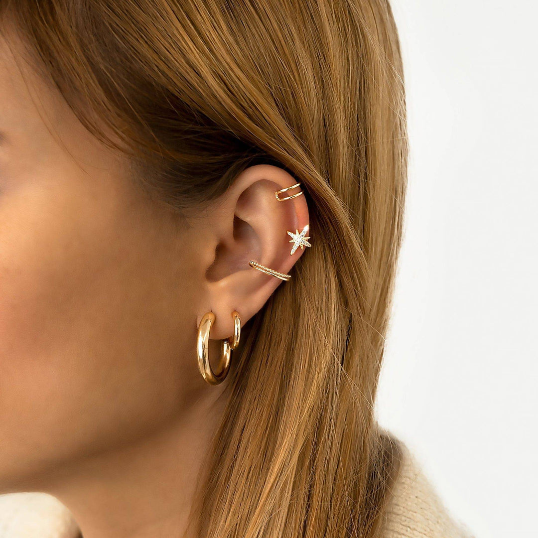 Half-Round Earrings - Elodie-Gold-State of Style