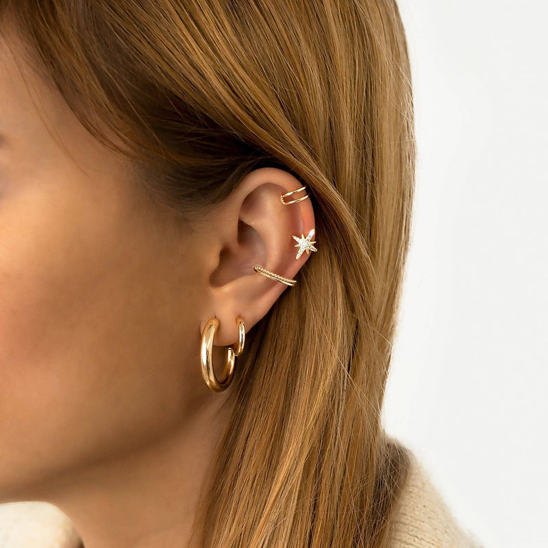 Half-Round Earrings - Elodie-Gold-State of Style