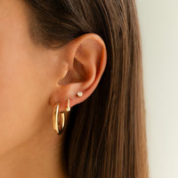Half-Round Earrings - Elodie-Gold-State of Style